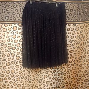 Torrid 3x Black Polkadot Tulle Midi Skirt